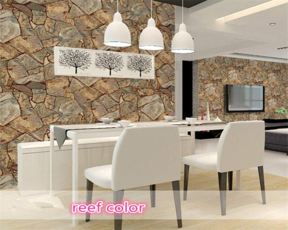 3D Wallpaper Stone Pattern